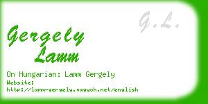 gergely lamm business card
